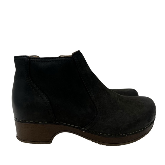 Dansko Black Leather Ankle Booties - Picture 2 of 9